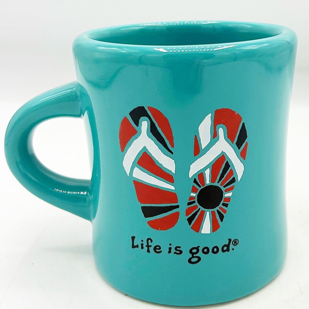 Life is Good Home Flip Flops Teal Coffee Mug Do what you like Like what you‎ do